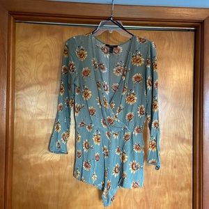 Forever 21 Sunflower Romper